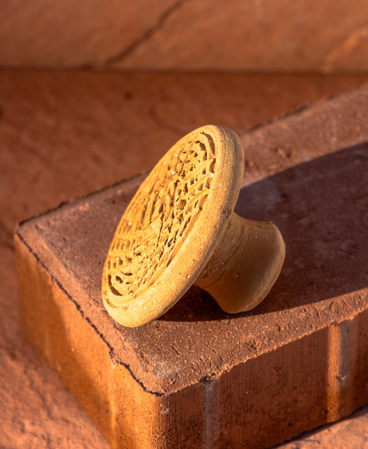 Moroccan M'hekka Terracotta Clay Pumice Stone