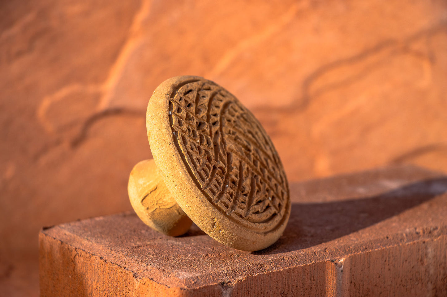 Moroccan M'hekka Terracotta Clay Pumice Stone